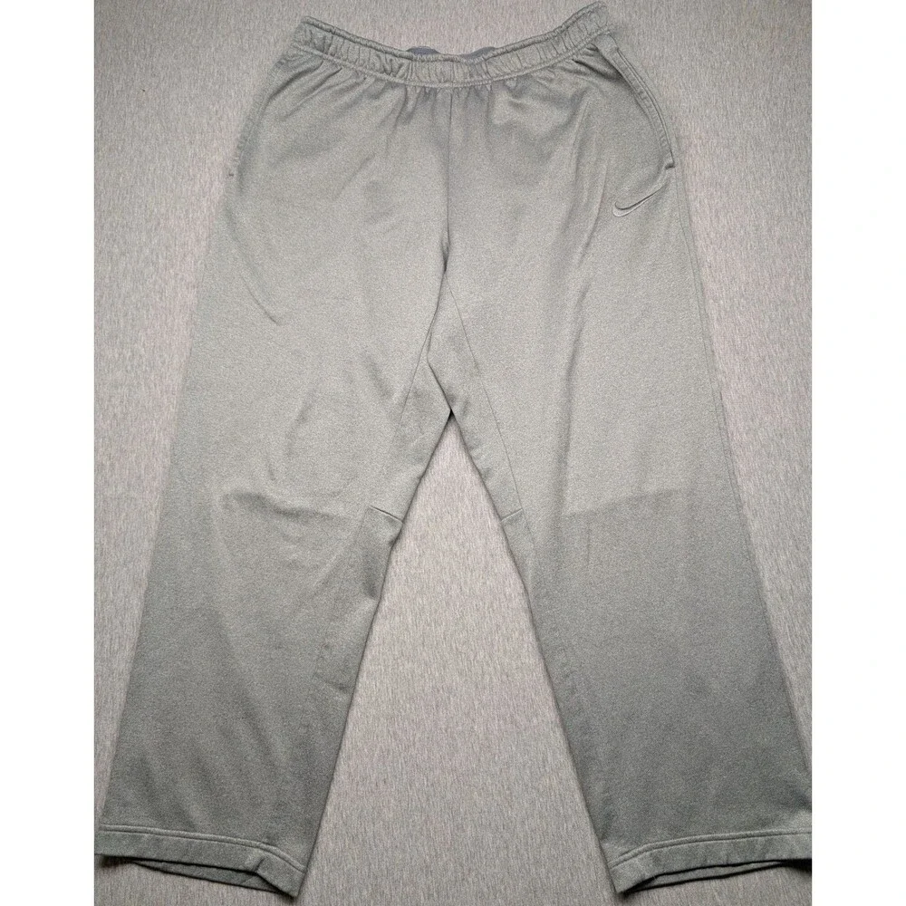 Nike Therma-FIT Grey Athletic Sweatpants Elastic Waistband XL